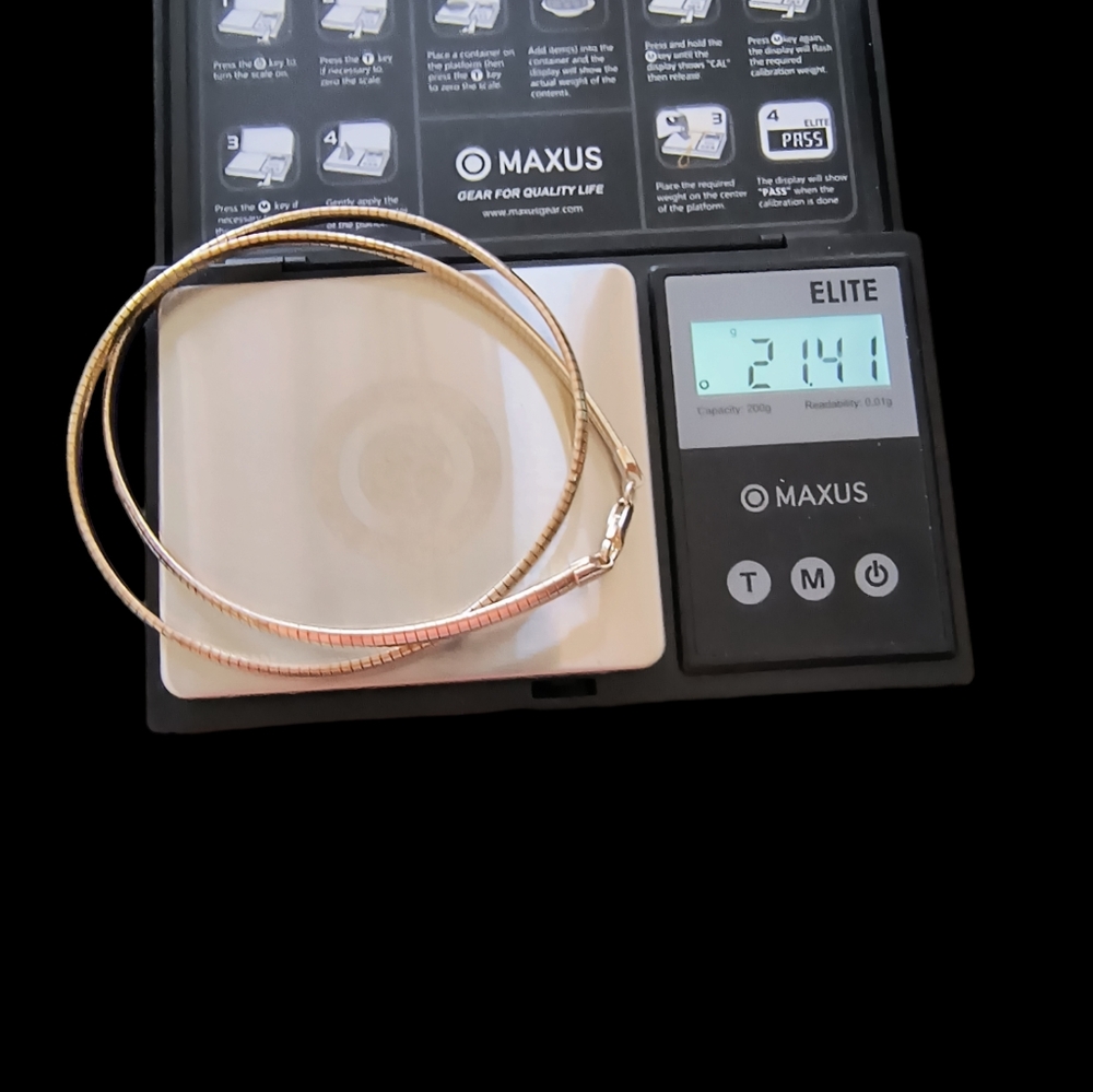 Vintage Sterling Silver Italian 18 Inch Omega Chain Necklace - Picture 9 of 10